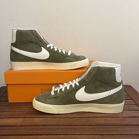 Nike Blazer Mid’ 77 Vintage Suede Medium Olive Women Size 10.5(DV7006-201) - Picture 3 of 12